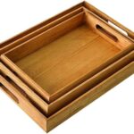 3-Piece Rectangular Wooden Tray Set – Stylish & Functional for Every Occasion