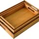 3-Piece Rectangular Wooden Tray Set – Stylish & Functional for Every Occasion
