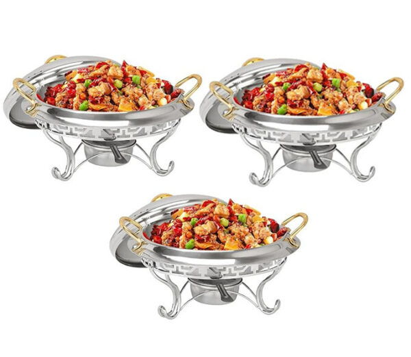 3-Piece Stainless Steel Chafing Dish Set – Durable & Stylish for Every Occasion