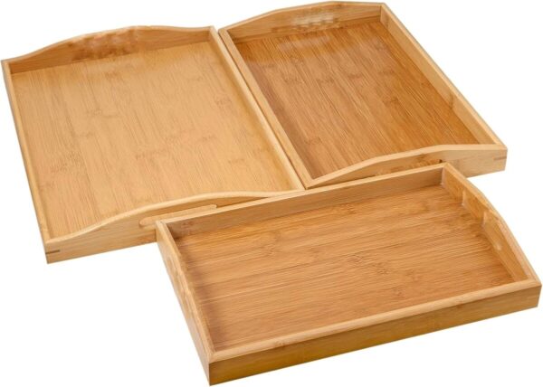 3-Piece Wooden Tray Set – Elegant & Functional for Every Occasion