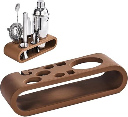 9-Piece Bartending Tool Set with Wooden Storage Display Stand – Elevate Your Cocktail Experience