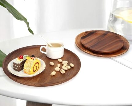 Acacia Wooden Plate of Different Sizes – Natural Elegance for Every Occasion