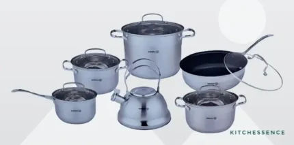 Korkmaz 11-Piece Stainless Steel Cookware Set – Superior Quality for Every Kitchen