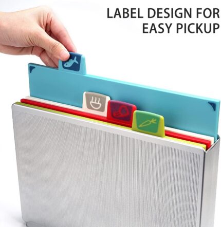 Set of 8 Colour Coded Chopping Boards with Accompanying Knives – Practical, Hygienic, and Essential for Every Kitchen