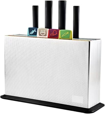Set of 8 Colour Coded Chopping Boards with Accompanying Knives – Practical, Hygienic, and Essential for Every Kitchen