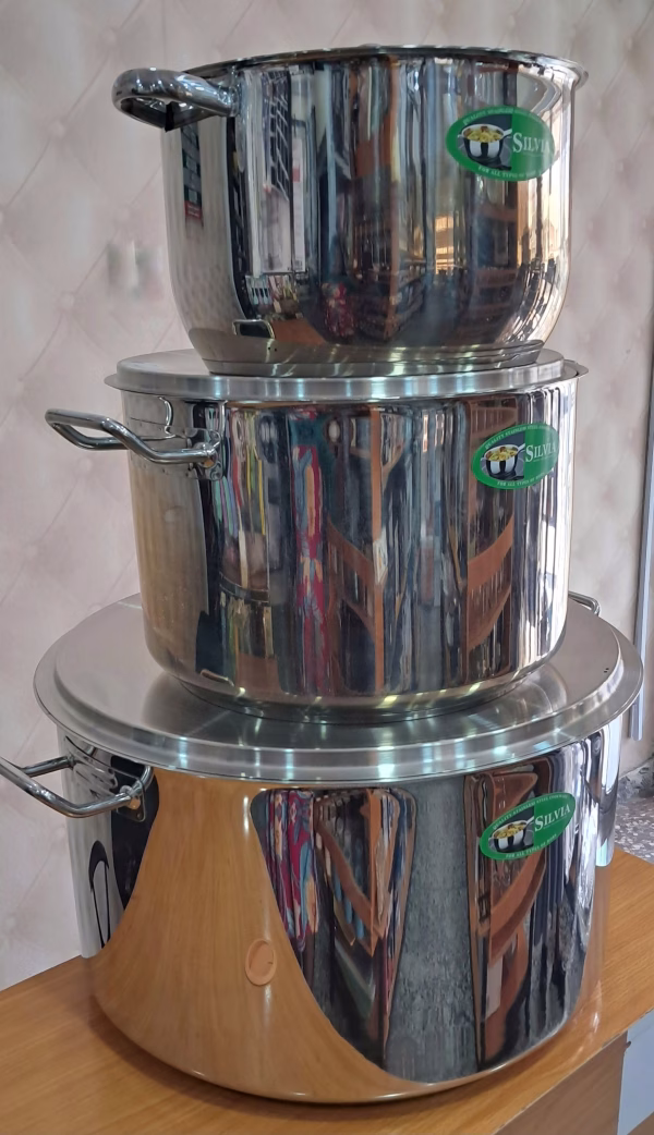 Sunnex Heavy Duty Stainless Steel 3pcs Cookware Set – Perfect for Durability and Professional Cooking