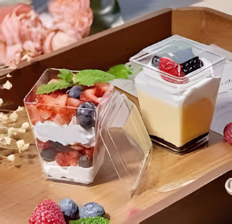 160ml Square Dessert Cup for Every Sweet Delight