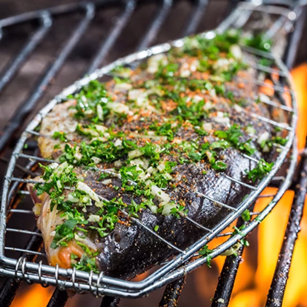 Stainless Steel Fish Barbecue Griller – Perfect for Flavorful, Even Grilling