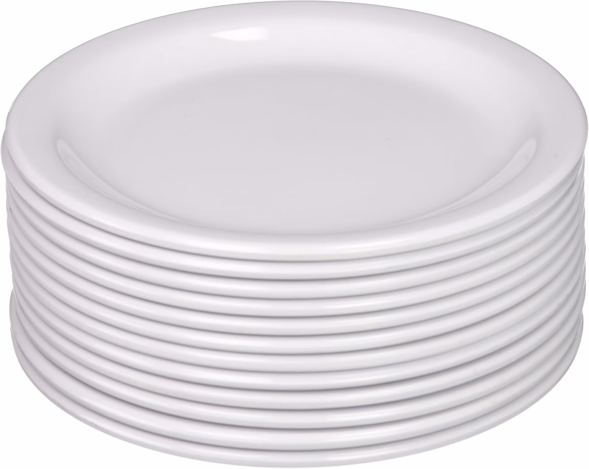 White Melamine Round Plate – Durable, Stylish for Everyday Use