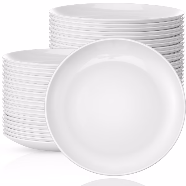 White Melamine Round Plate – Durable, Stylish for Everyday Use