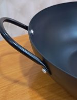 Black 36cm Nonstick Wokpan with Wooden Handle – Perfect for Stir-Fry and More