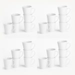 Set of 200ml White Porcelain Coffee Mugs ii
