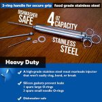 Meat Marinade Injector Kit with 3 Needles – Deep Flavor Infuser