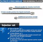 Meat Marinade Injector Kit with 3 Needles – Deep Flavor Infuser