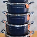 10pcs Set Orange Brand Nonstick Pots – Reliable Cookware for Everyday Use