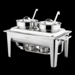 Stainless Steel Double Soup Warmer Chafing Dish