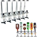 Wall-Mounted 6 Bottle Liquor Dispenser – Bar Organizer