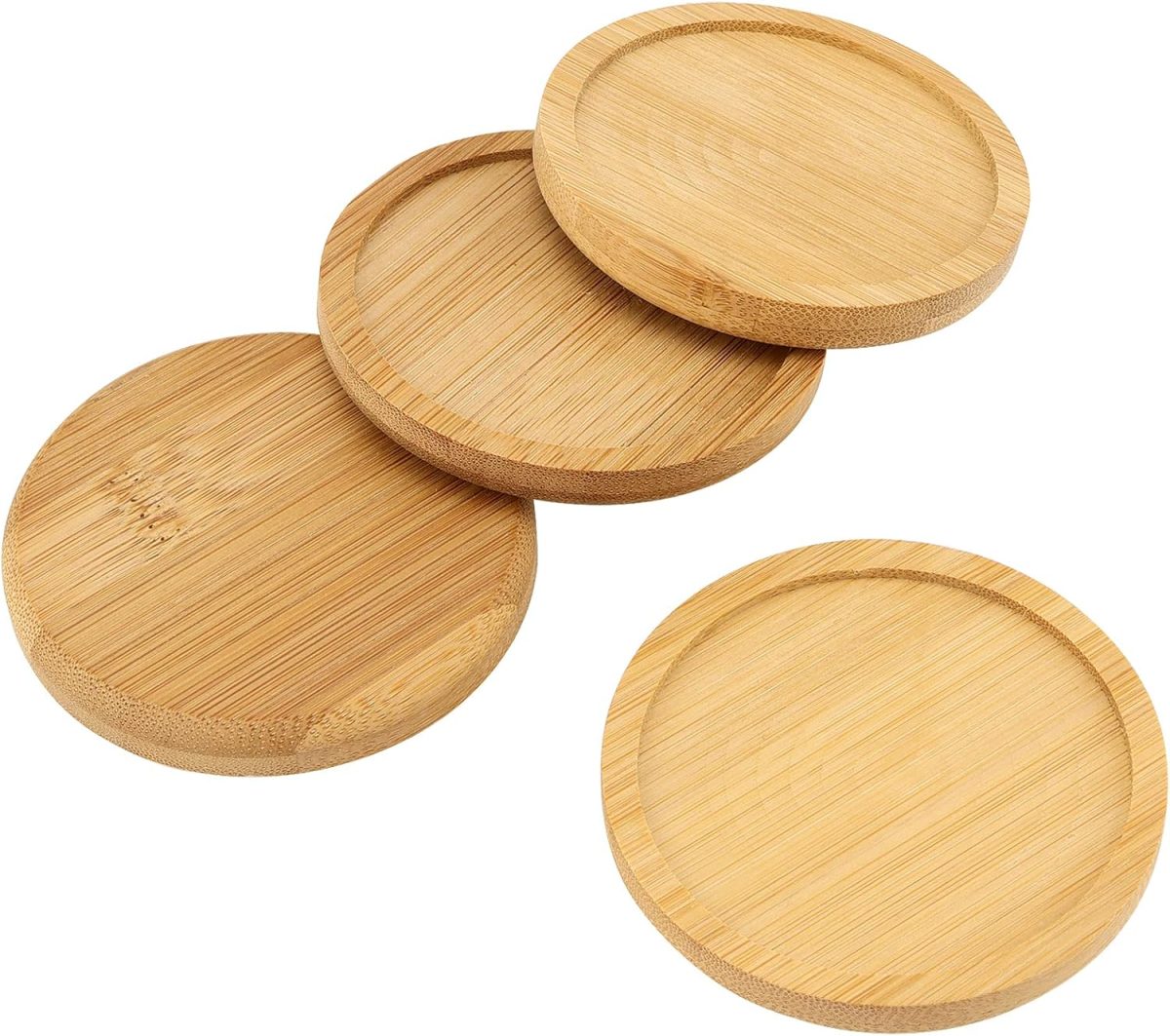 6pcs Bamboo Coasters – Eco-Friendly, Durable & Stylish Set
