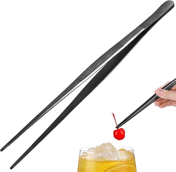 Bar Stainless Steel Tong Tweezer – Precision Grip for Ice, Garnishes & More