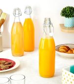 Glass Bottle with Clip Lid – Airtight, Reusable & Leakproof i