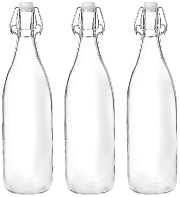 Glass Bottle with Clip Lid – Airtight, Reusable & Leakproof