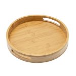 Round Bamboo Serving Tray with Handles – 35cm & 40cm Sizes