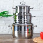 Korkmaz 9-Piece Stainless Steel Cookware Set – Induction Ready i