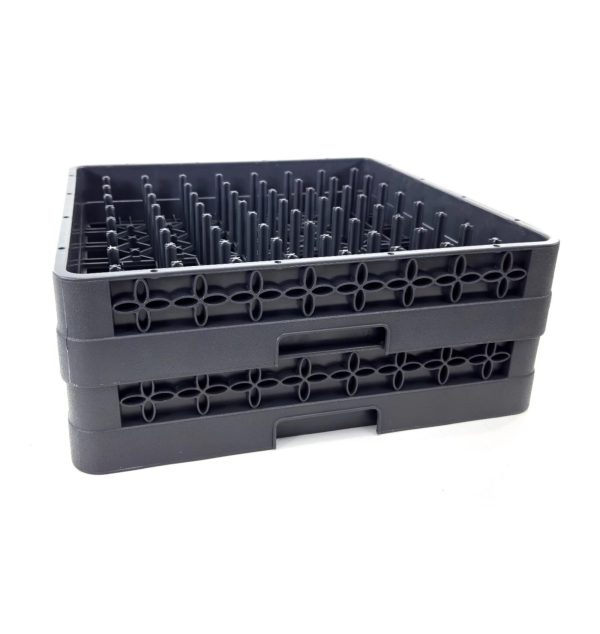 25 Peg Plastic Plate Storage Rack – Durable Kitchen Crate