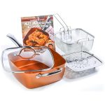 Copper Chef 9.5 Inch Deep Dish Pan Set – 5pc Die-Cast Cookware