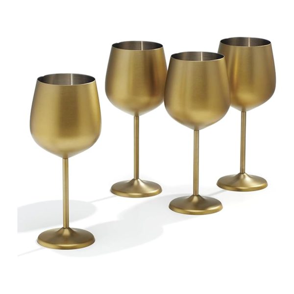 81 oz Brushed Silver Wine Glass – Luxury All-Purpose Design