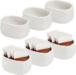 6pcs White Porcelain Sugar Holders & Bowls – Elegant Tableware ii