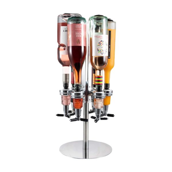 Rotating 6 Bottle Liquor Shot Dispenser – Bar & Party Stand