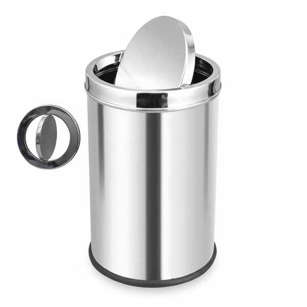 Swing Lid Stainless Steel Bin – Durable, Hygienic & Modern