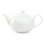 White Porcelain Ceramic Teapot 1000ml – Elegant & Durable