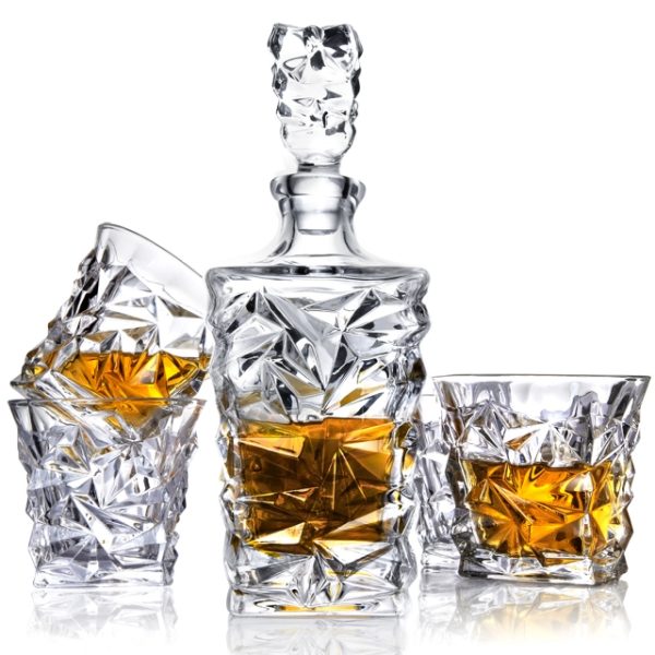 7 Piece Whiskey Decanter Set – Luxury Crystal Glass Gift Box