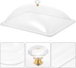 Acrylic Food Tray Cover – Transparent Square Cake & Plate Lid i