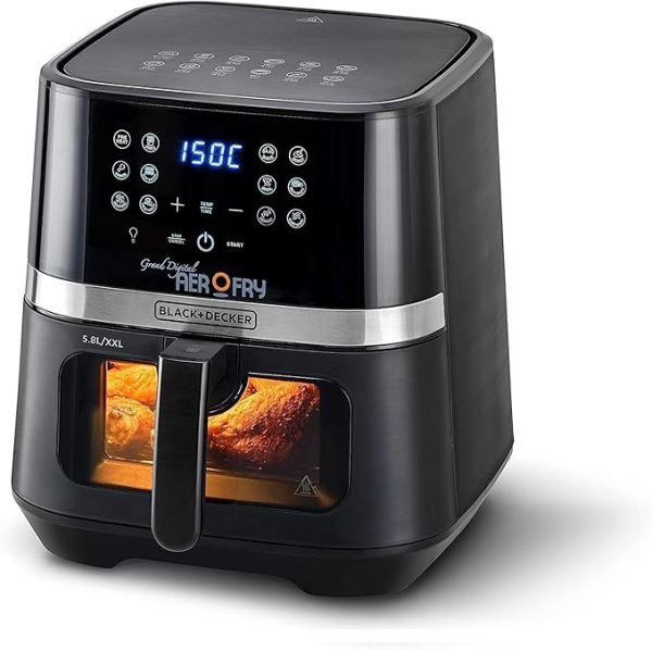 BLACK+DECKER 12-in-1 Air Fryer 5.8L – Smart Touch, 1800W