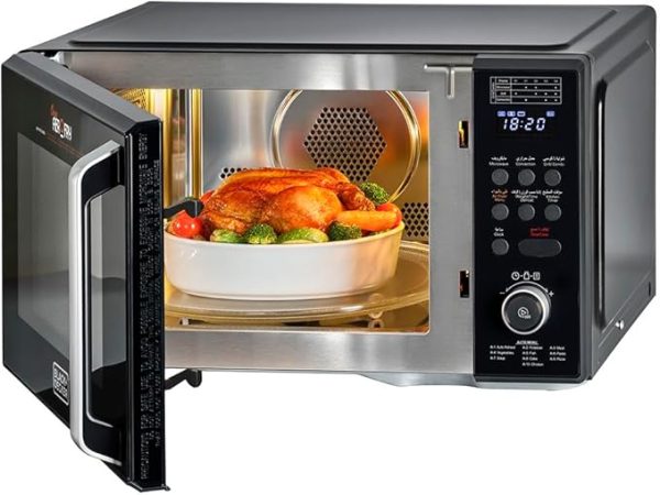 Black+Decker 4-in-1 Microwave Oven – Air Fryer, Grill & Convection 29L