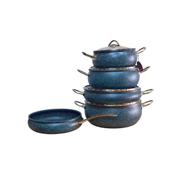 NSFE Granite Nonstick Casserole Set – 3 Pots, Shallow Pan & Frypan