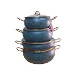 NSFE Granite Nonstick Casserole Set – 3 Pots, Shallow Pan & Frypan i