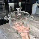 Clear Glass Borosilicate Pot 1600ml – For Homes & Hotels ii