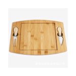 Curve 3-Piece Cheese Board Set with Knives – Premium Wooden Gift