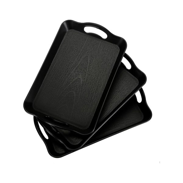 Nonskid Ceramic Serving Tray with Handles – For Hotels & Homes