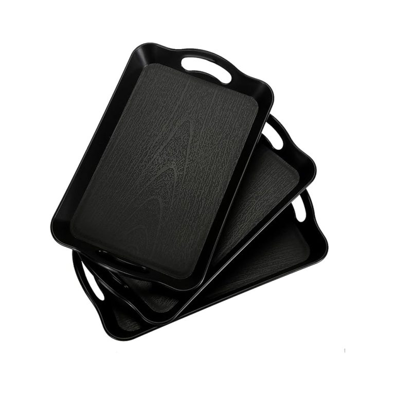 Nonskid Ceramic Serving Tray with Handles – For Hotels & Homes