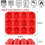 Silicone 12 Cup Cupcake Pan – For Hotels, Homes & Kitchens i