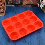 Silicone 12 Cup Cupcake Pan – For Hotels, Homes & Kitchens iii