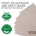 Vinyl Placemats Set of 6 – Durable, Washable & Stylish Colors i