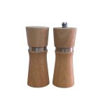 Wooden Pepper Mill & Salt Shaker Set – Ceramic Core Grinder