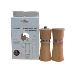 Wooden Pepper Mill & Salt Shaker Set – Ceramic Core Grinder i