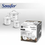Sonifer SF1147 Stainless Steel Stock Pot Set – For Homes & Hotels i
